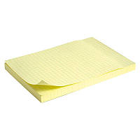Бумага с клейким слоем в клетку 100x150 мм, пастель желтый 100 листов, 75 г/м2 Axent 3330-02