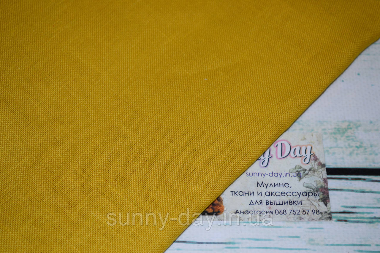 Тканина для вишивання 3609/3008 Belfast, колір — гірчичний, 32 ct., фото 1