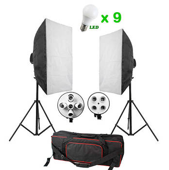 162Вт / 1620Вт Набір постійного світла FST 5769 LED softbox Kit Bag для фотознімання еквівалент 1620 Вт