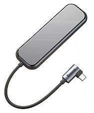 USB Хаб Baseus Multi-functional HUB Type-C на 4 x USB 3.0 Сірий (CAHUB-EZ0G), фото 2