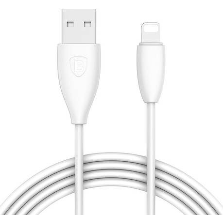 Кабель для зарядки телефона/ смартфона Baseus USB - Lightning 1.2 м 2 А Білий (CALMY-02), фото 1