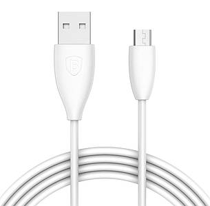 Кабель для зарядки телефона/ смартфона Baseus USB - Micro USB 1 м 2 А Білий (CAMMY-02), фото 1