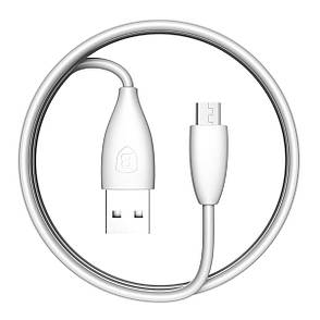 Кабель для зарядки телефона/ смартфона Baseus USB - Micro USB 1 м 2 А Білий (CAMMY-02), фото 3