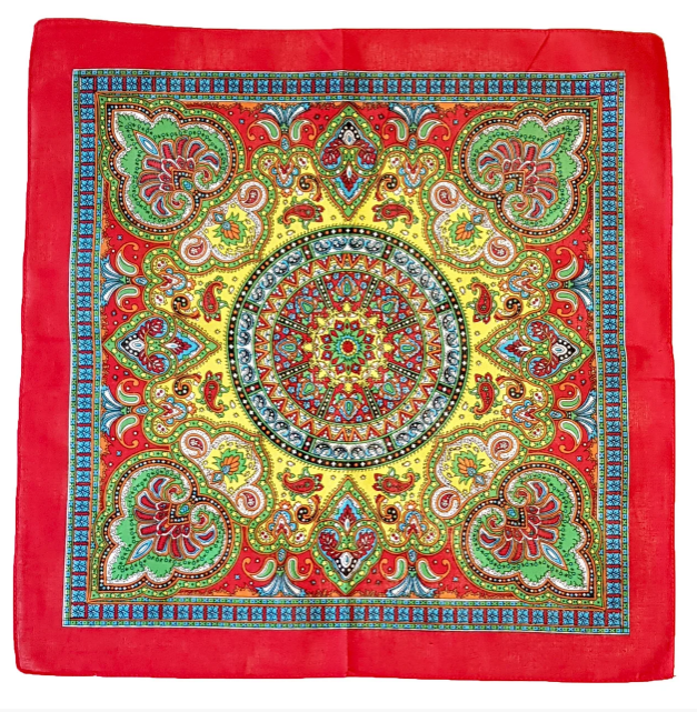 Бавовняна бавовна Fashion Мандала 55*55 см червоний