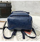 Шкіряний рюкзак синій великий Diehe (AV241), фото 10