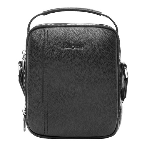 Сумка чоловіча з натуральної шкіри чорного кольору 6312A, фото 1