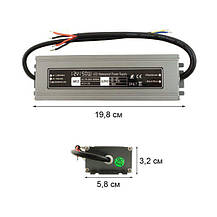Блок живлення BIOM Professional DC12 150W WBP-150 12,5 А герметичний (IP67) для світлодіодної стрічки, фото 3