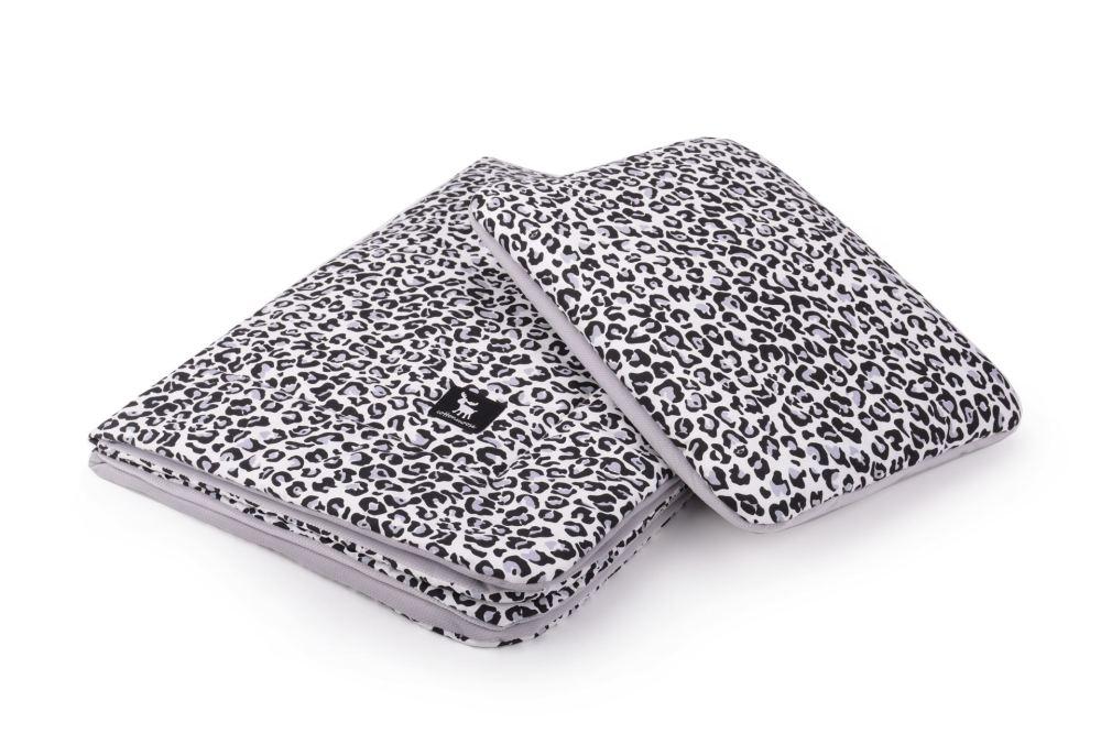 Плед з подушкою Cottonmoose Cotton Velvet 408/153/117 pantera gray (сірий леопардовий)