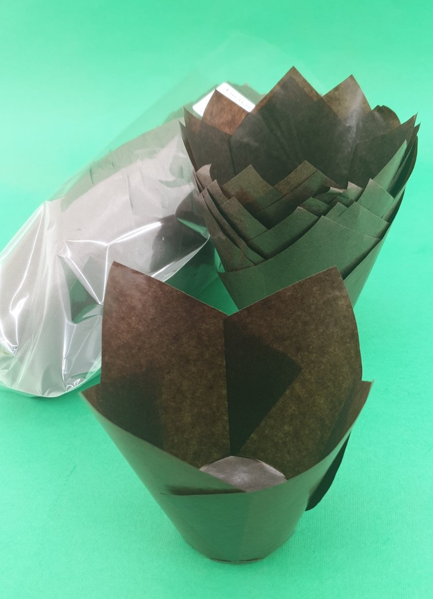 Тартолетка для кексів"Тюльпан Коричневий" (50*75/100) (100шт)/ТЛ-175/ (1 уп.), фото 1