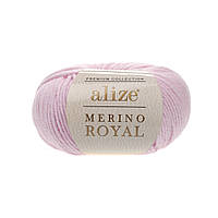 Пряжа Alize Merino Royal , цвет 31 светло - розовый