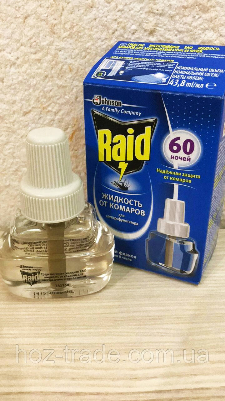 Рідина Raid від комарів 60 ночей