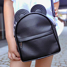 Рюкзак-сумка с ушками мыши, черный (RKU_010_BL)