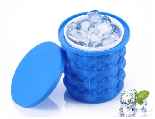 Форма для льоду Ice Cube Maker Genie відро для заморозки льоду силіконова для охолодження напоїв-1825