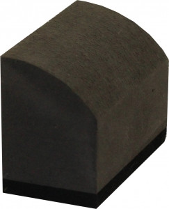 Шліфувальна колодка (ручний блок) R-mini сіра напівкругла «Profi» 62х40х32мм VTP 1422