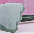 Ролик для особи і скребок гуаша з нефриту JADE ROLLER, фото 4