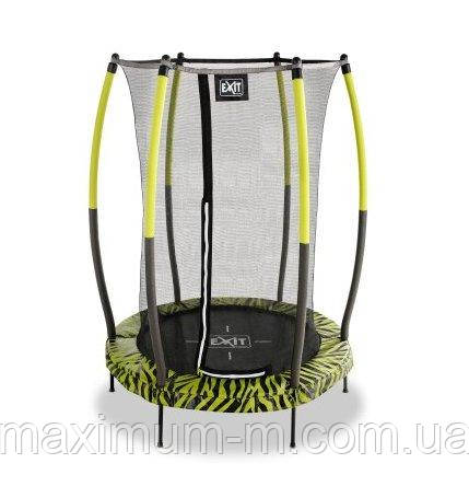Батут дитячий EXIT Tiggy 140 см зелений з внутрішньою сіткою, фото 1