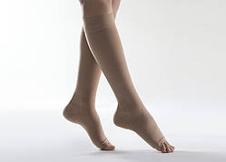 Гольфи компресійні 2 клас, LAUMA (Латвія)  AD208, беж, відкритий носок