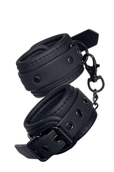 Чорні Шкіряні наручники BLAZE HANDCUFF BLACK