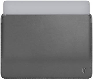 Папка-конверт Wiwu Skin Pro Leather для MacBook 15" gray