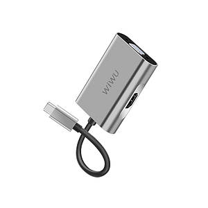 Адаптер WIWU Apollo A20VH Lite USB-C Hub with HDMI and VGA Port Gray