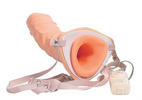 Вібромасажер із поясом Vibrating Hollow Extender Strap-On.