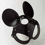 Маска на очі для сексу Mickey Mouse Leather, Black, фото 3