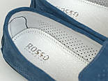 Літні сині замшеві мокасини взуття великих розмірів чоловіча Rosso Avangard BS SE Alberto Blu Lagoon Perf, фото 8