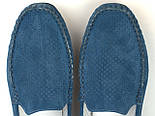 Літні сині замшеві мокасини взуття великих розмірів чоловіча Rosso Avangard BS SE Alberto Blu Lagoon Perf, фото 9