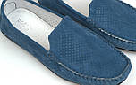 Літні сині замшеві мокасини взуття великих розмірів чоловіча Rosso Avangard BS SE Alberto Blu Lagoon Perf, фото 7