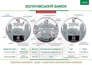 Золочівський замок монета 5 гривень у буклеті, фото 5