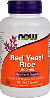 Now Foods, Червоний ферментований рис, 600 мг, 120 рослинних капсул