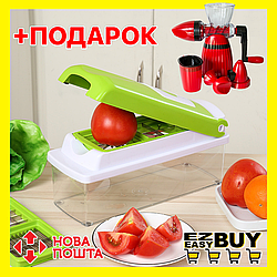 Ручна овочерізка Nicer Dicer Plus + соковижималка 2 в 1 в ПОДАРУНОК! Овочерізка 8 в 1. Терка для кухні.