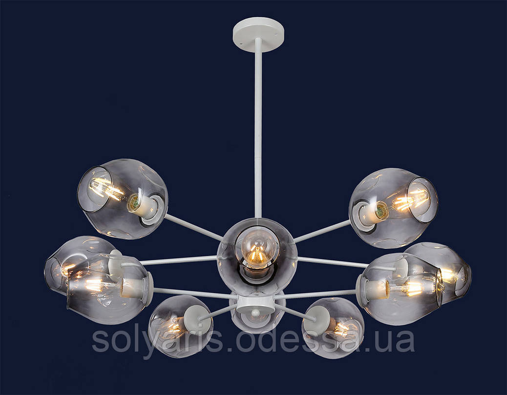 Люстра лофт молекула 7526035-10 WH+BK