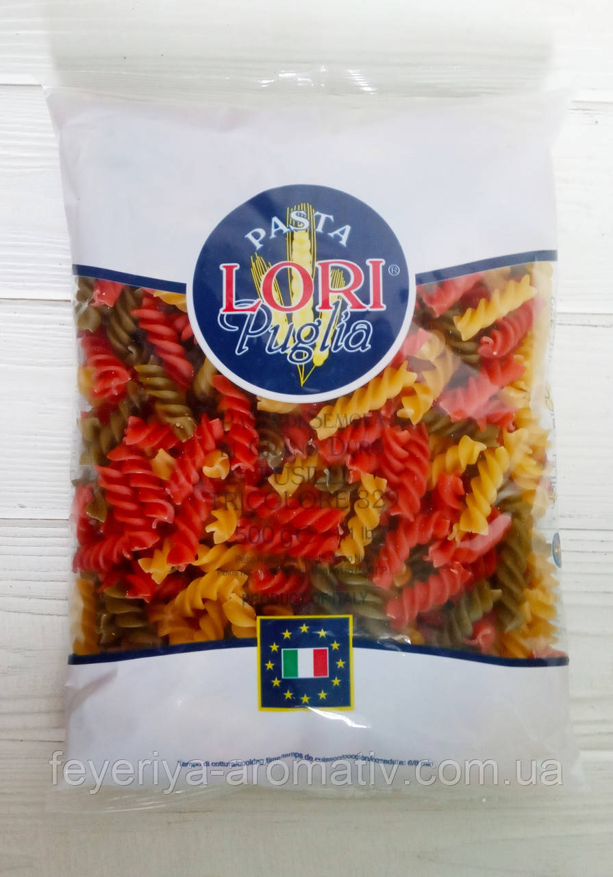 Макарони Lori Puglia Fusilli Tricolore 500g (Італія)