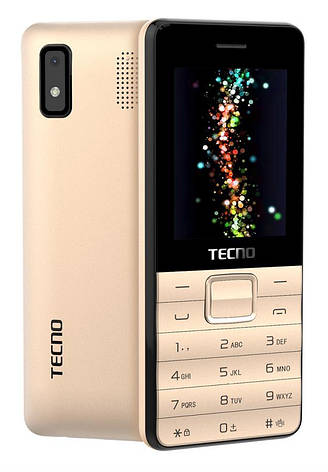 Мобільний телефон Tecno T372 Triple SIM Champagne Gold (Золотистий), фото 2