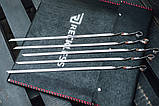 Набір шампурів з нержавіючої 550х10х2 мм сталі10 шт плоский прямий в сагайдаку, фото 3