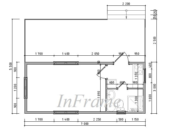 Модульный дом с террасой // Уютный дачный дом - фото 6 - id-p1053509691