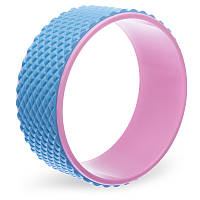 Фітнес-кольце для йоги масажне (33х14см) FI-1749 Рожево-блакитний Рожево-блакитний