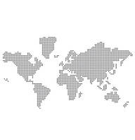 Абстрактная карта мира из кружочков-точек глянец, 1800х1000 мм