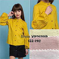 Блузка модная для девочек Vanessa ТМ BrilliAnt Размеры 128, 146