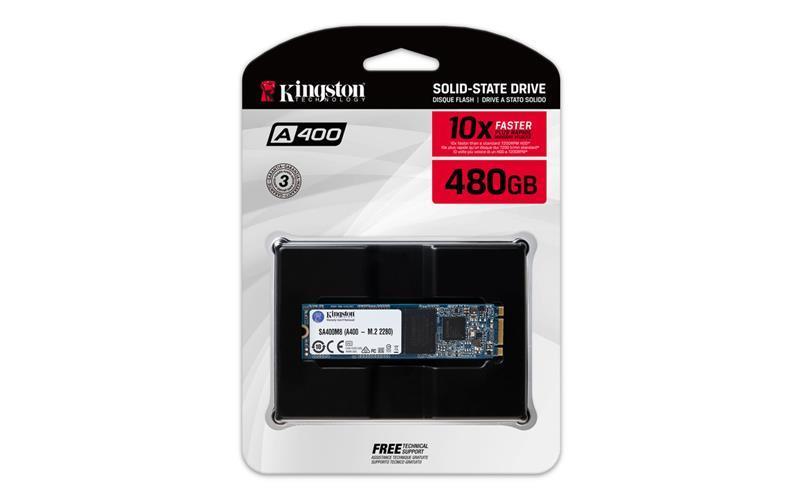 Накопичувач SSD 480GB Kingston A400 M. 2 2280 SATA III TLC (SA400M8/480G)