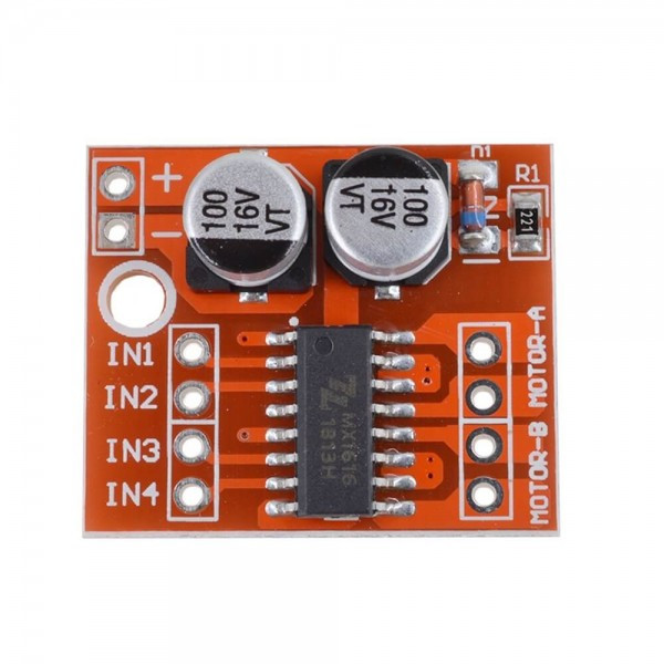 Драйвер двигуна 2-кан H-міст MX1508, L298N Mini для Arduino