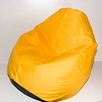 Кресло мешок Желтый пуф груша для дома взрослое L одинарный чехол