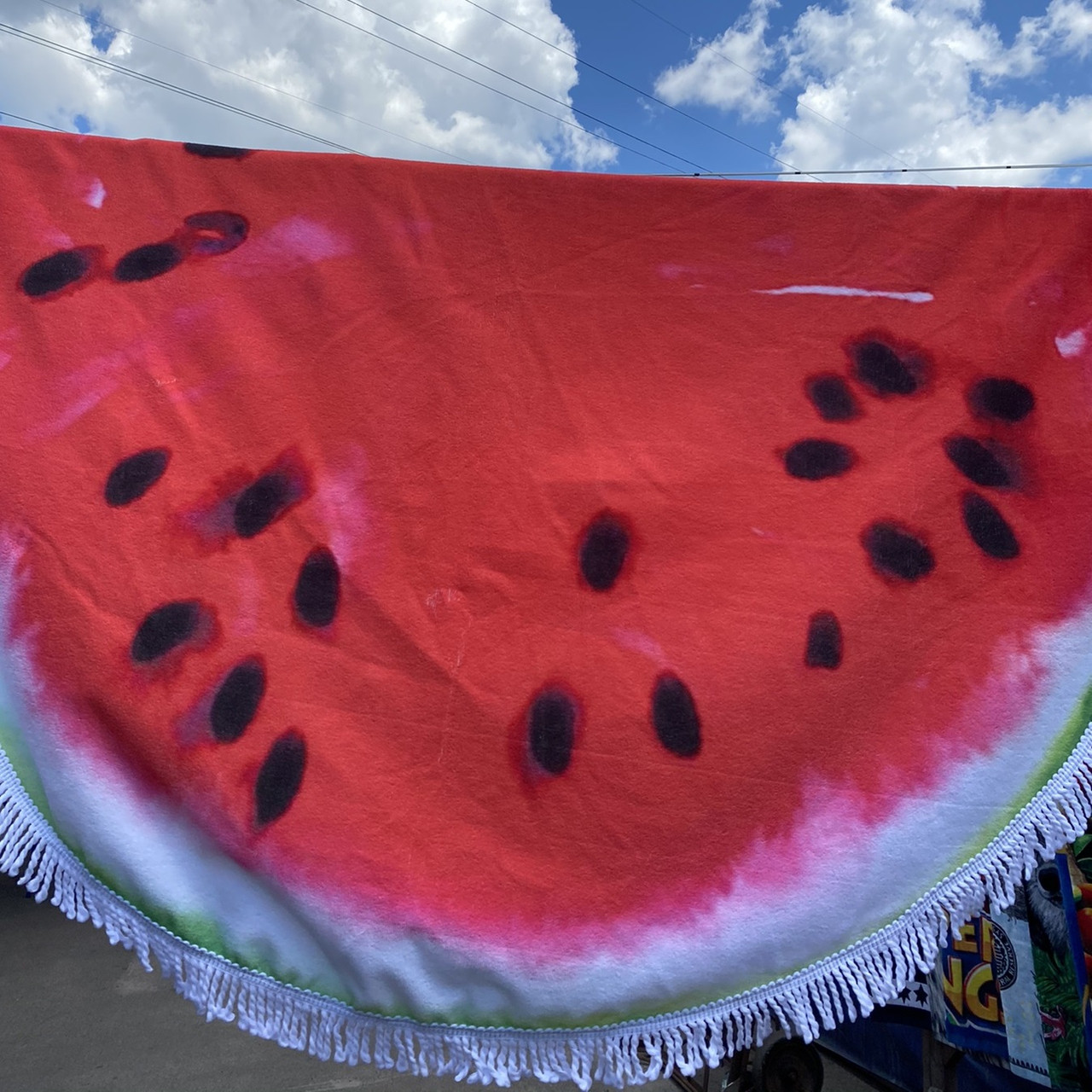 Пляжне кругле рушник Кавун