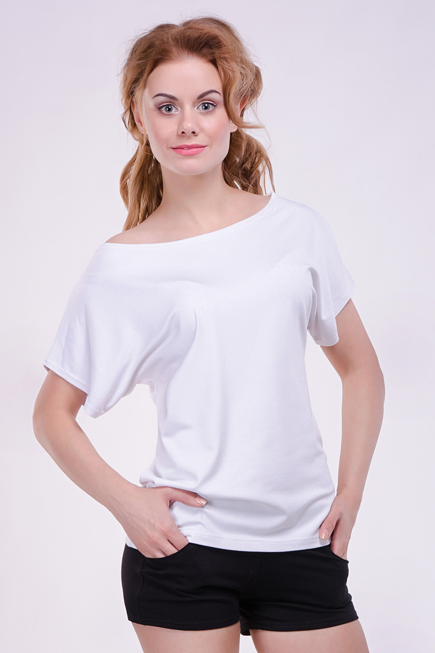 Модная женская футболка "Хулиганка", однотонный, белая - фото 1 - id-p38164991