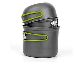 Набір посуду туристичний Cooking Set SY-201 з анодованого алюмінію, фото 4
