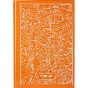 Книга записна А4 Maps Prague, 96арк., кліт., персиковий 8422-542-A