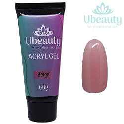 Акригель Бежевий UBEAUTY Beige 60 мл/полігель, мультигель, комбігель