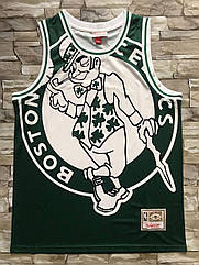 Зелена баскетбольна майка Boston Celtics Mitchell & Ness NBA Big Face команда Бостон Селтікс джерсі