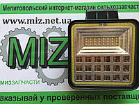 Фара LED квадратная 126W широкий луч 10/30V 6000K LED-0126С + LED кольцо